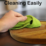 9" Acacia Wood Lazy Susan Organizer Kitchen Turntable for Cabinet Pantry Table Organization AUAM