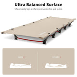 Naturehike Ultralight Camping Cot, Easy to Assemble Folding Tent Cot, Compact & Protable Camping Bed for Camping, Mountaineering, & Hiking, Supports 330lbs with Carry Bag, Kahki Naturehike