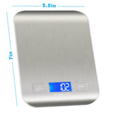 WIWUE GUO Food Scale, Kitchen Scale, Weight Scale Grams and Ounces for Weight Loss, Baking, Cooking, Keto and Meal Prep, LCD Display, 304 Stainless Steel WIWUE GUO
