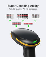 Inateck Wireless Barcode Scanner, Bluetooth Bar Code Scanner, 1D USB Barcode Reader Handheld, 1 Charge 3 Months, Scanner Barcode with APP and SDK Inateck