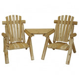 Lakeland Mills CFU329 Cedar Log Vista Tete Outdoor Chairs, Natural Lakeland Mills