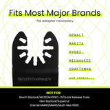 Smithology 20PCS Universal Metal/Wood Oscillating Saw Blades Combo Pack – 4 Bi-Metal Blades, 12 Standard Blades, 4 Japanese Tooth Blades Smithology