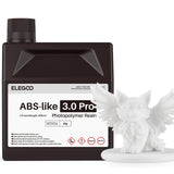 ELEGOO ABS-Like Resin 3.0 Pro, 3D Printer Resin with Low Viscosity and High Precision, 405nm Rapid UV-Curing Photopolymer Resin, 3D Resin for LCD/DLP 3D Printing, White 2000G ELEGOO
