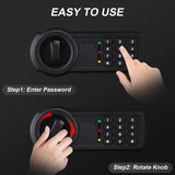 Tenamic Fireproof Waterproof Home Safe 2.0 Cuft - Keypad Large Lock Box Cabinet, Solid Alloy Steel for Office, Hotel - Black Tenamic