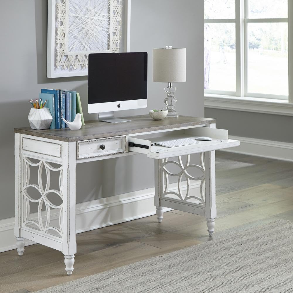 LIBERTY FURNITURE INDUSTRIES, INC. L Writing Desk European Traditional White LIBERTY FURNITURE INDUSTRIES, INC.