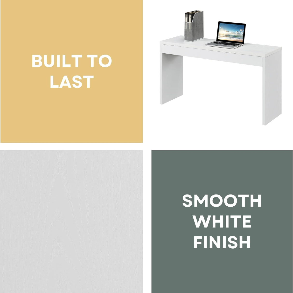 Convenience Concepts Northfield Console Table 48" - Modern Living Room Sofa Table, Contemporary Entryway Hall Table, Foyer Display Table, White Convenience Concepts