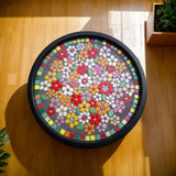 Youway Style Flower Mosaic Tiles for Crafts Bulk,1LB Iridescent Mosaic Tiles Supplies, Petal Mosaic Pieces for Garden Decoration,DIY Glass Mosaic Crafts Youway Style