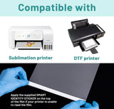DTF Transfer Powder Film Kit for DTF Sublimation Printer,All-in-1 DTF Starter Kit- 8.8oz White Digital Hot Melt Adhesive &15 Direct to Film Pretreat Iron-on Transfer Paper Fabric INKCREDIBLE