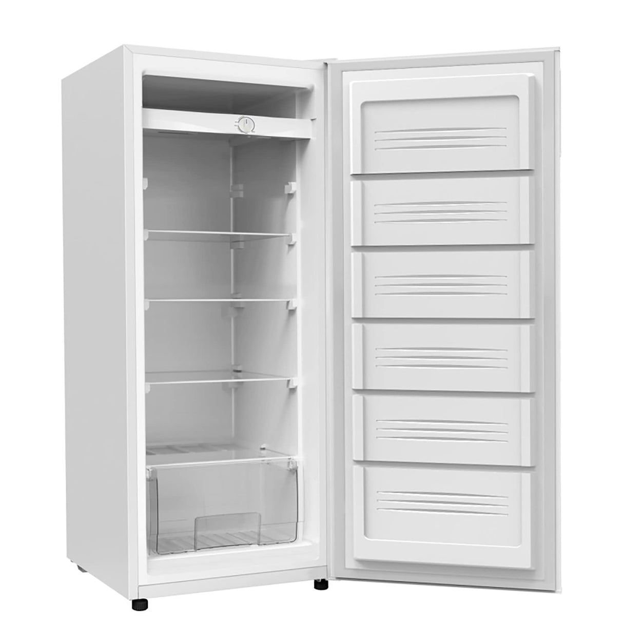 Hamilton Beach HBFRF6892-WHITE HBFRF6892 Upright Convertible Fridge/Freezer-Reversible Door-Removable Glass Shelves-Adjustable Controls-6.8 cu ft, White Hamilton Beach