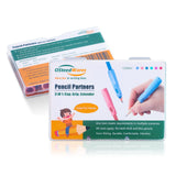 OSteed Ergonomic Pencil Grip, Extender & Cap 3 in 1, Silicone Pencil Partners Pack of 6 Pcs for Kids and Adults Handwriting OSteed