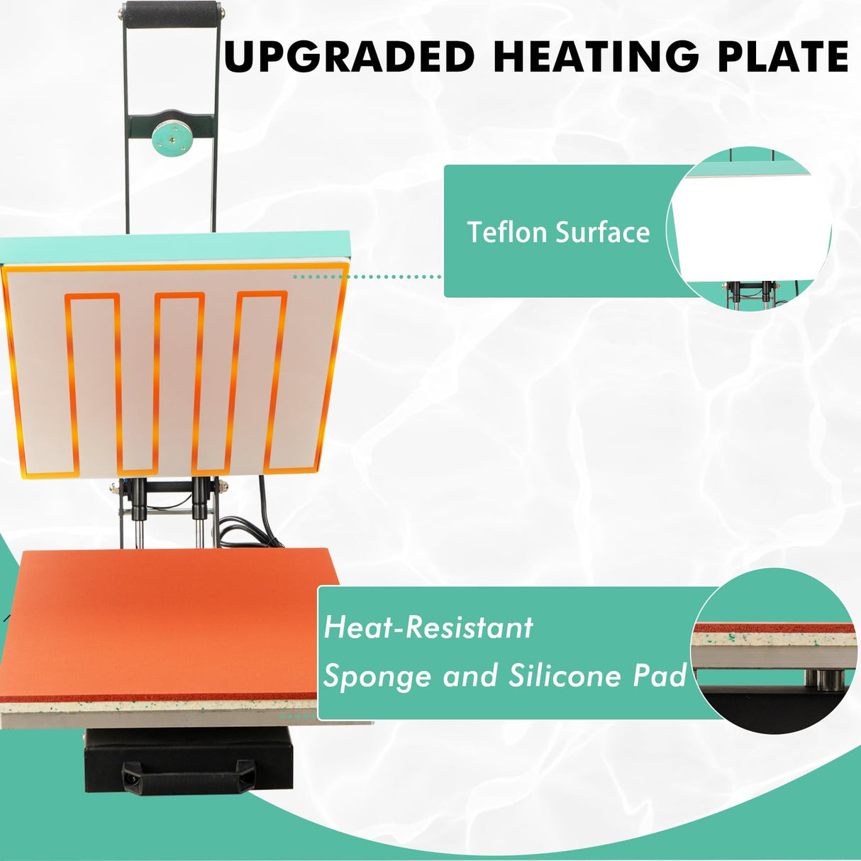 16x24 Heat Press Machine, Slide-Out Semi-Automatic T Shirt Press Machine, 110V Clamshell Heat Press, Sublimation Heat Transfer Printer for T-Shirts, Ceramics,Bags, Cushion CTOSPOATO