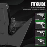 Biometric Mounted Handgun Gun Safe for Nightstand, Desk, Bed Side, Wall,Truck - Auto Open Hidden Hand Gun Safe for Pistol -with Fingerprint, 6-button Backlit Keypad, KEY Access VoleStay