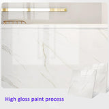 JKGHK Reception Desk, Front Desk Reception Counter with Locking Drawer, Retail Counter with Storage Cabinet, Simple Retail Counter Checkout Counter for Lobby Store Office(White+Gold,60x45cm) JIAOCKJIAO