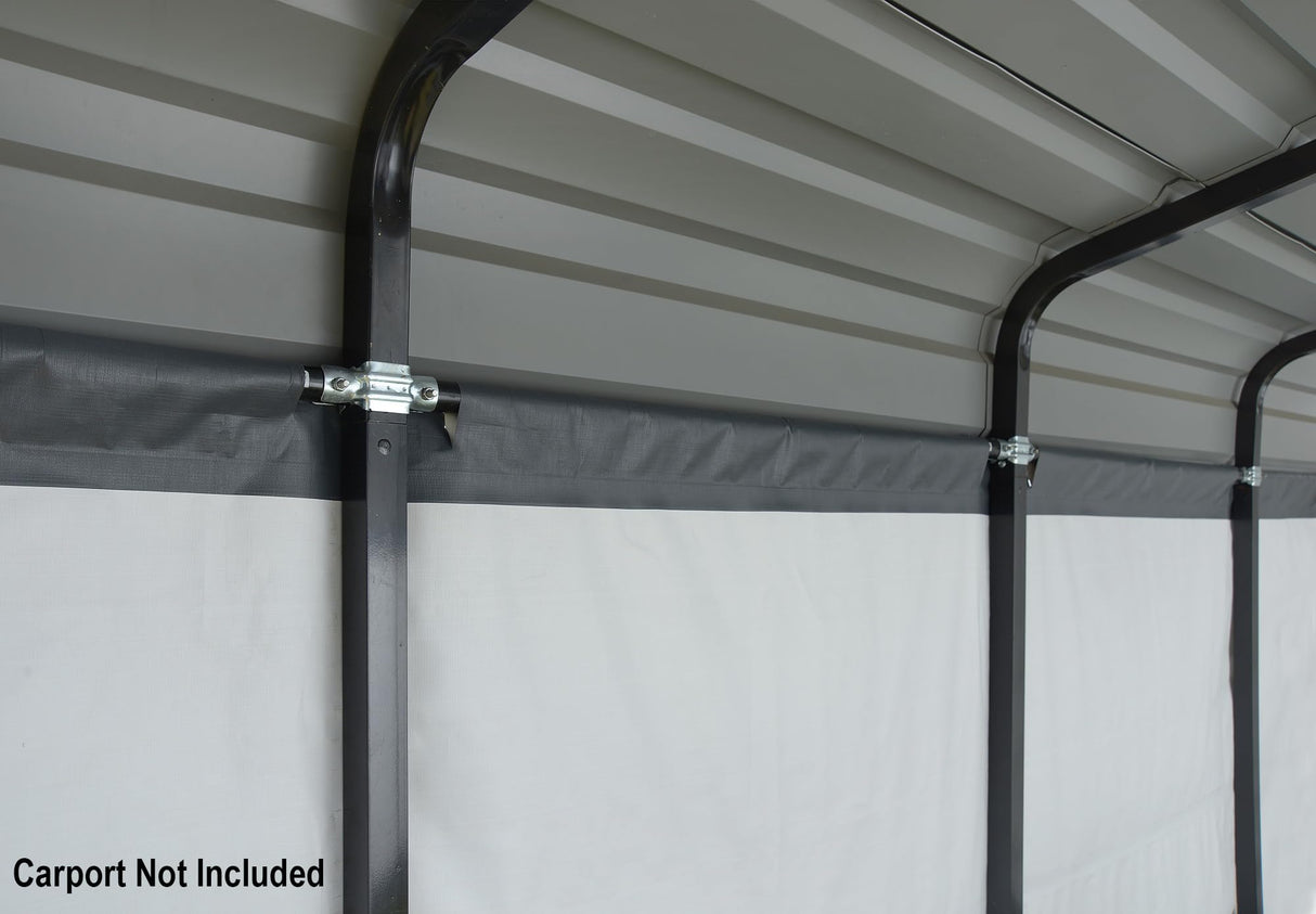 ARROW, Fabric Enclosure Kit for 10 x 15-ft Arrow Carports (Metal carport not included ARROW