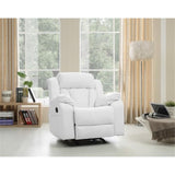 Glory Furniture Daria Faux Leather Rocker Recliner in White Glory Furniture