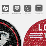 Bartogro 8 Pcs College Football Diamond Art Coasters Kits with Holder, Diamond Painting Coaster Kits DIY Crafts for Adults Diamond Art Painting Kits Supplies for Alabama Gift Bartogro