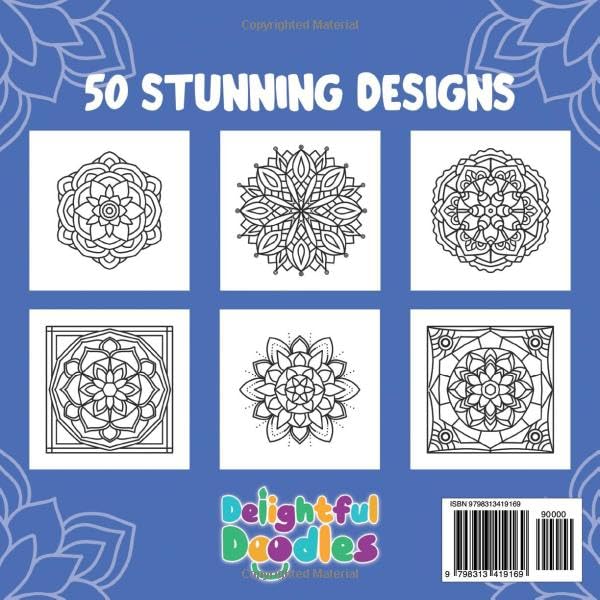 Simple Bold & Easy Mandala Coloring Book: 50 Magnificent Mandalas| Relaxation and Calm | Kids Adults and Seniors | Large Print | Bold Line (The Mandala Serenity Collection) WoodArtSupply