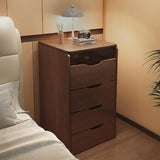 JIJIWANG 3 in 1 Vanity Desk with Plip Top Mirror,Small Make Up Vanity Set with Visible Glass Desktop,Compact Makeup Vanity with 3 Drawers,Dressing Table for Bedroom,Mother's Day(48cm,Walnut) JIJIWANG