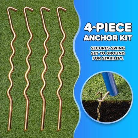 Sportspower Arcadia Star Burst Swing Set: Outdoor Heavy-Duty Metal Playset for Kids Aged 3-8 with LED Light Up Slide, Swings & Trapeze Sportspower