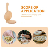 VOSAREA Wood Dumpling Presser Kitchen Dumpling Press Tool Wonton Skin Press Maker Dumpling Maker Machine for Ravioli Pancakes Pizza Manual Corn Tortillas Sugar Pancakes Wrapper (8.25X4.91X2.36 Inch) VOSAREA