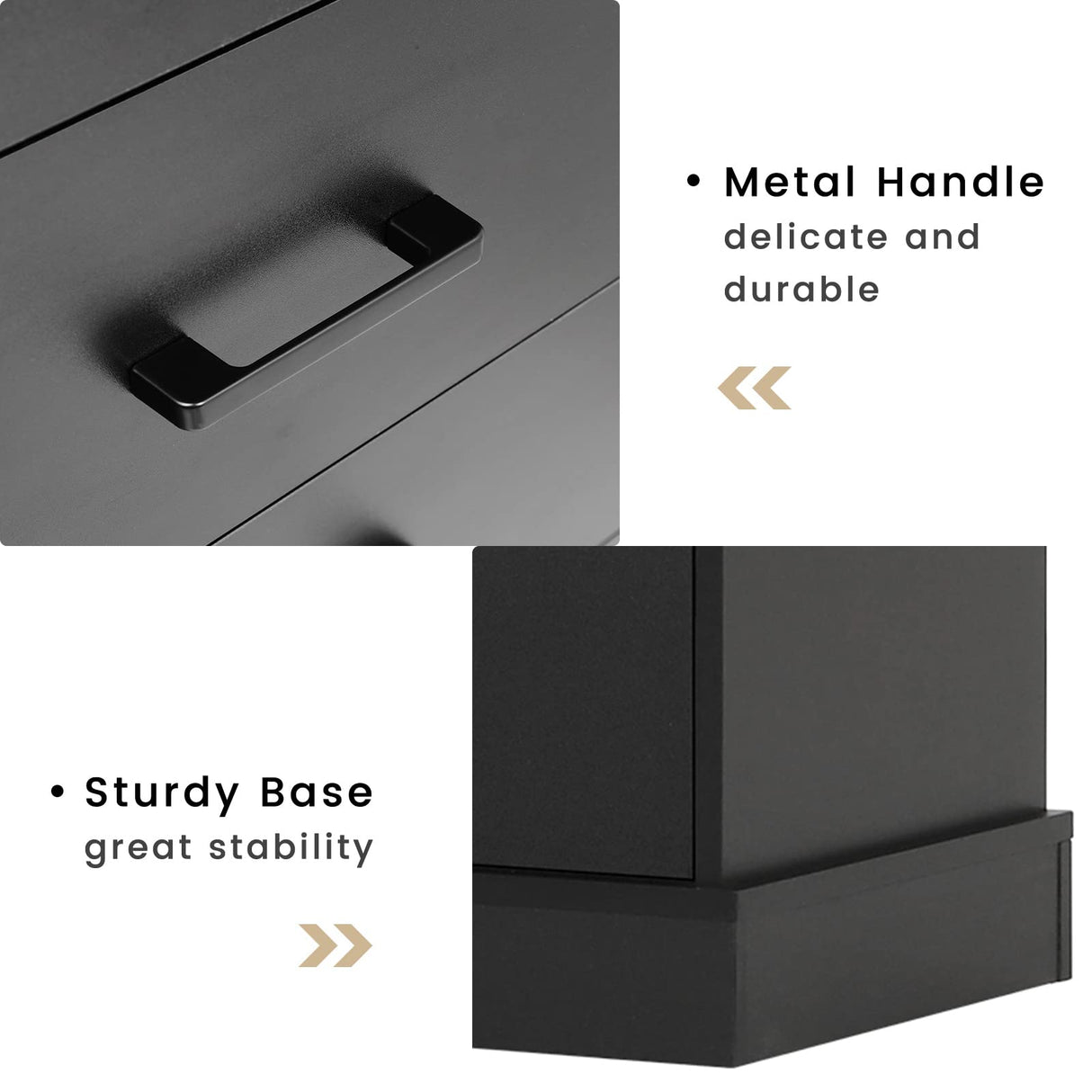 Hasuit 6 Drawer Double Dresser, Wood Storage Tower Clothes Organizer, Wide Chest of 6 Drawers, Large Storage Cabinet, Black Dresser for Bedroom, Hasuit