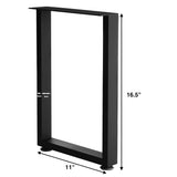 Topsair 16" Metal Furniture Legs with Adjustable Feet Desk Legs Iron Desk Legs Coffee Table Legs Bench Legs, DIY Furniture Legs for Side Table, Nightstand, Chair, 16"x11" Topsair