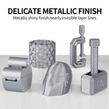 Metallic PETG Filament 1.75mm, TINMORRY Rapid PETG 3D Printing Filament, PETG with a Rapid Flow Rate, Compatible with Bambu Lab FDM 3D Printer, 1KG, Chrome/Metal Silver TINMORRY