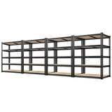 REIBII 72" Garage Shelving, Heavy Duty Storage Shelves 2000LBS, 5 Tier Metal Shelving Unit, Adjustable Garage Storage Shelves for Warehouse Pantry Basement, 72'' H X 35.5'' W X 11.8'' D, 4 Pack REIBII