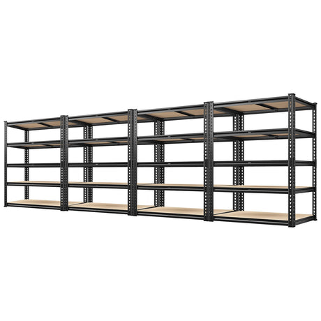 REIBII 72" Garage Shelving, Heavy Duty Storage Shelves 2000LBS, 5 Tier Metal Shelving Unit, Adjustable Garage Storage Shelves for Warehouse Pantry Basement, 72'' H X 35.5'' W X 11.8'' D, 4 Pack REIBII