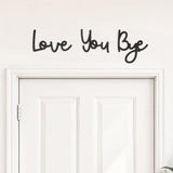 Fttoyoly Love You Bye Sign Above Door, Love You Bye Wooden Wall Decor Farmhouse Boho Home Decor Heartfelt Message for Your Family Lovers Wall Art Gifts Hallway Entryway Fttoyoly