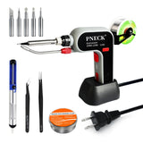 PNECK Automatic Soldering Gun Kit, 100W/120W Dual Power Soldering Iron Kit with Ceramic Heater, 5 Tips, Pump, flux, Tweezers for Electronics Welding Repair DIY PNECK