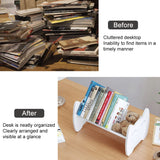 Hggzeg Kids Bookcase Small Desktop Children Bookshelf Storage Display Rack, White Book Organizer for Kids Room (White) Hggzeg