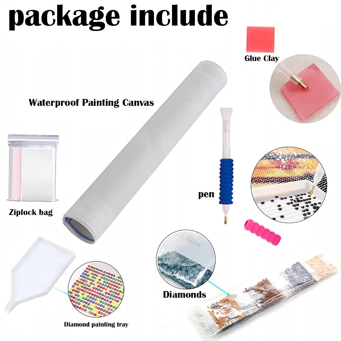 Diamond Painting Kits,5D Diamond Art with Accessories & Tools,Moon Phase Painting with Diamond，Relaxation and Home Wall Decor 12 x 16inch FILASLFT