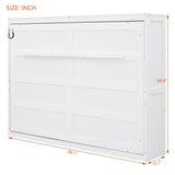 Merax Modern Farmhouse Solid Wood Murphy Bed Chest/Space Saving/Wood Slat Support/Queen,White Merax