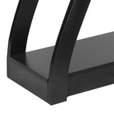 ZenStyle Wood Console Table with Curved Legs and Shelf, 3 Tier Modern Accent Sofa Table for Entrywaty, Living Room, Hallway, 47 in Wide, Easy Assembly (Black) ZenStyle