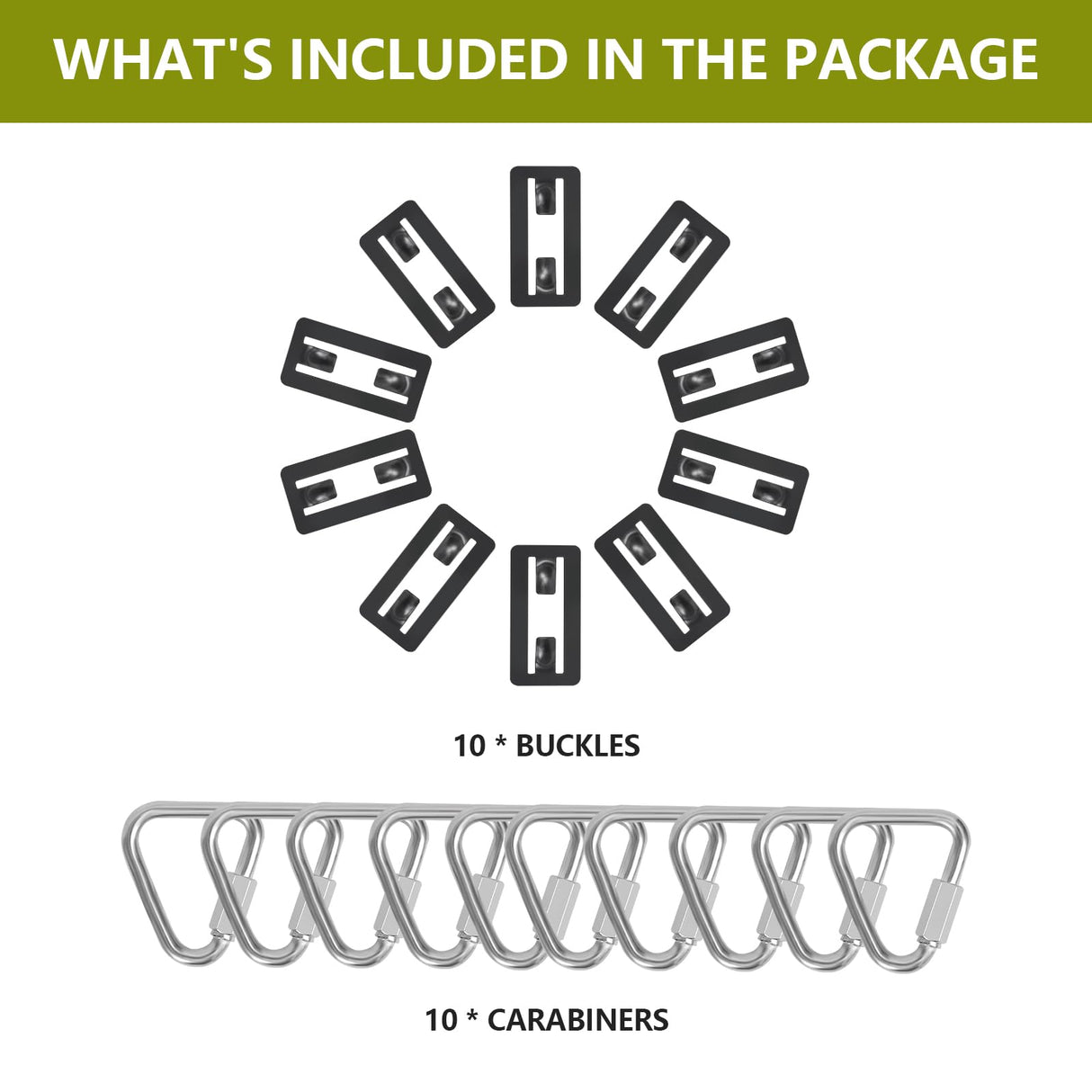 Ninja Warrior Obstacle Course Accessories New Upgraded Buckle for 2” Width Slackline No Tearing Slackline，Quick Buckle – No More Threading，Install in Seconds – Anywhere on The Line Gentle Booms Sports