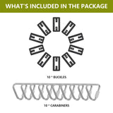 Ninja Warrior Obstacle Course Accessories New Upgraded Buckle for 2” Width Slackline No Tearing Slackline，Quick Buckle – No More Threading，Install in Seconds – Anywhere on The Line Gentle Booms Sports