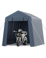 IDEALHOUSE 7x10 FT Outdoor Storage Shelter Shed Carport with Roll-Up Ventilated Zipper Door and Windows, Waterproof Portable Garage, Heavy Duty Tent Shed for Motorcycle Bike Firewood Tools IDEALHOUSE