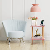 FORAOFUR Side Table with Charging Station, Small Side Table with 2 USB Ports and Outlets, Small End Tables for Small Spaces in Living Room, Bedroom & Nursery, 2 Tier Small Nightstand FORAOFUR