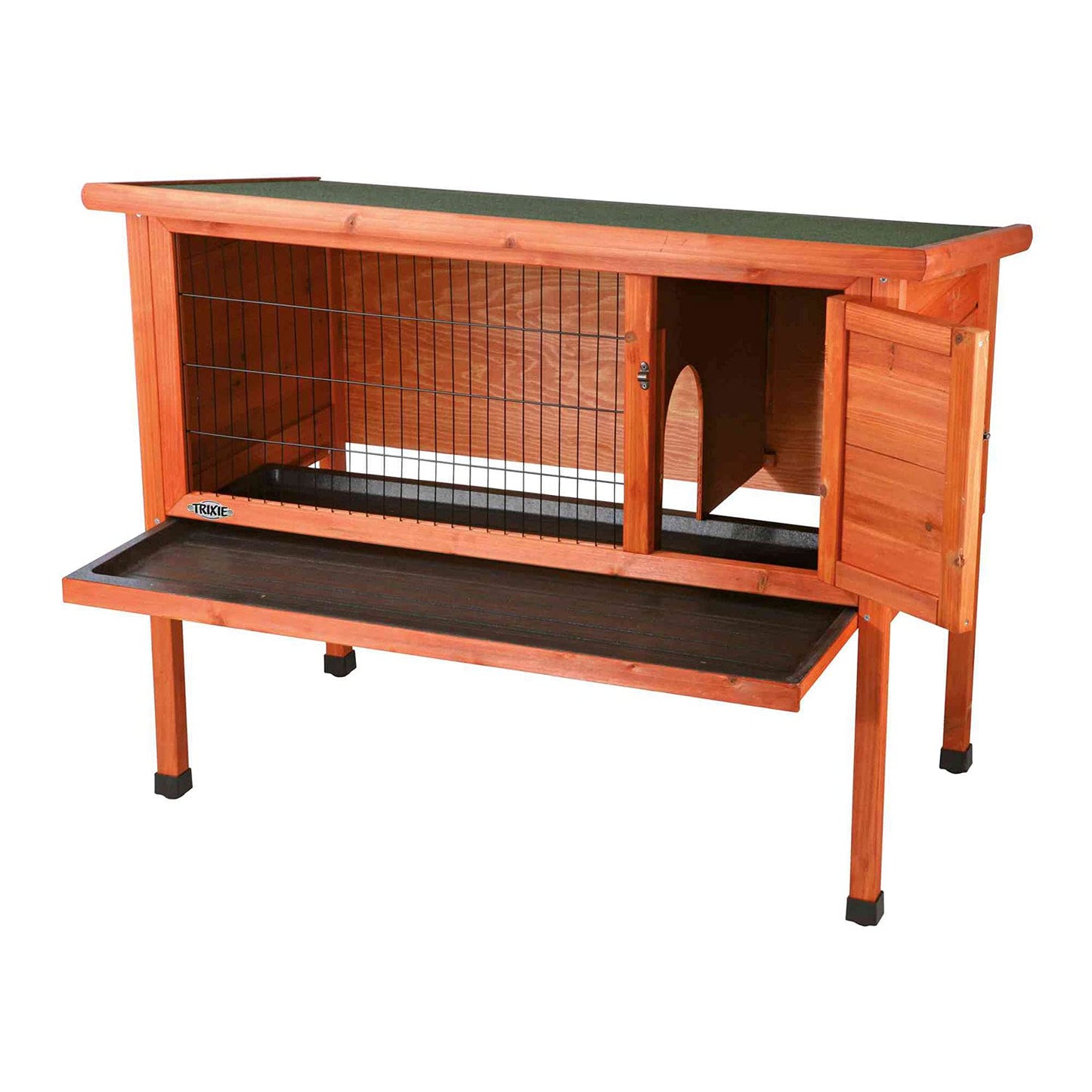 TRIXIE natura Elevated Rabbit Hutch, Single Hutch, for Rabbits or Guinea Pigs, Large