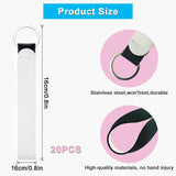 20 Pcs Sublimation Blanks Wristlet Keychain, MaehSab DIY Sublimation Neoprene Wristlet Strap Lanyard, Heat Press Transfer White Sublimation Wrist Key Blanks DIY Crafts for Women MaehSab