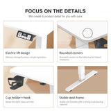 Rtisgunpro 55x24inch Adjustable Desk Stand up Desk Electric Standing Desk Adjustable Height Sit Stand Home Office Desk Including Splice Table Plate Rtisgunpro