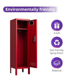 BUTISOW Red Locker Metal Lockers with 1 Door Lockers for Employees Steel Storage Locker with Card Slot Locker for Gym School Home Office Garage, Assembly Required(Red, 54-1 Door) BUTISOW