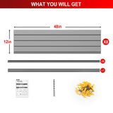 Ginchain 4 x 8 FT Slatwall Panel Garage Wall Organizer, Heavy Duty Slat Wall Paneling Sheets, Interlocking PVC Panels, Garage Slatwall for Tool Organization Mounted Storage Systems Ginchain