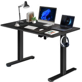Lifetime Home Height Adjustable 48" Electric Standing Desk - Upgraded Ultra Durable Home Office Large Rectangular Computer or Laptop Sit Stand Workstation Table - 48 x 24 inches, Black Lifetime Home