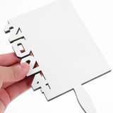 Ciieeo 5pcs Graduation Decoration Fan Picture Frame Graduation Picture Centerpieces Sublimation Photo Blanks Grad Decoration 2024 Graduation Frame Photo Frame Handheld White Ciieeo