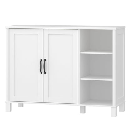 Hzuaneri Bathroom Storage Cabinet, Freestanding Floor Cabinet with Doors and Shelves, Bathroom Storage Unit, Kitchen Cupboard with Open Compartments for Bathroom, Entryway, Modern SC12213X