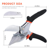 LeafLux Miter Shears for Wood Trim, Adjustable 45°-135° Multi-Angle Handheld Tool, Multifunctional Trunking, Moulding Shears, Perfect for Mitre Cutting, Quarter Round, No Replacement Blade | LFXP3101S LeafLux