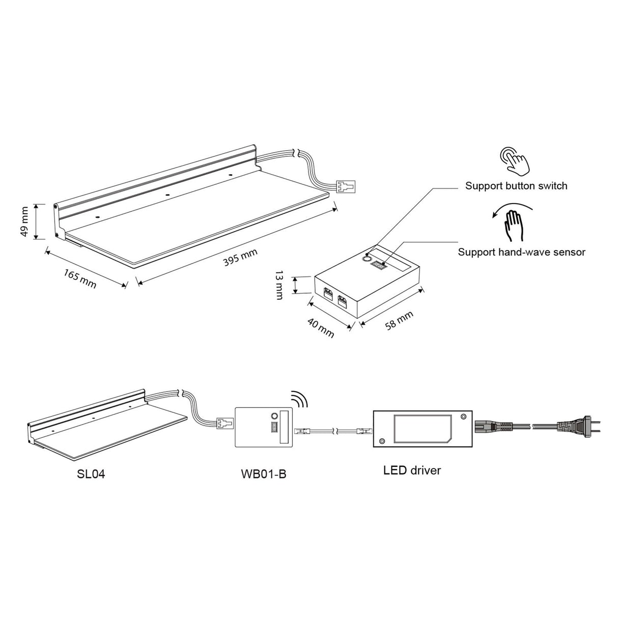 VST Floating Shelf with RGB Light, Compatible with Alexa Google Assistant App Remote Control, Handwave ON/Off, Metal Wall Mounted Light Emitting Shelves for Living Room Bathroom Bedroom, 2set VST
