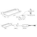 VST Floating Shelf with RGB Light, Compatible with Alexa Google Assistant App Remote Control, Handwave ON/Off, Metal Wall Mounted Light Emitting Shelves for Living Room Bathroom Bedroom, 2set VST